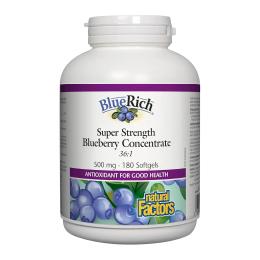 Натуральна добавка і екстракт Natural Factors BlueRich 500mg - 180 softgels (2023-10-7439)