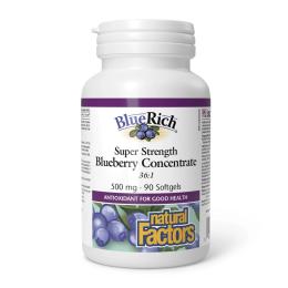 Натуральна добавка і екстракт Natural Factors BlueRich 500mg - 90 softgels (2023-10-4055)