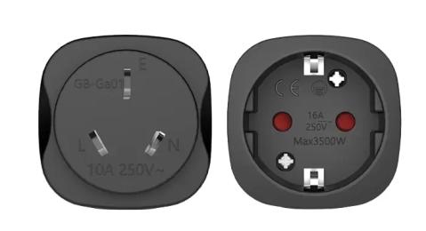 Мережевий перехідник Infinity CN - EU для Ecoflow, Jackery, Bluetti Black