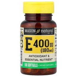 Вітамін Mason Natural Вітамін Е 180мг, Vitamin E 400 IU, 100 гелевих капсул (MAV-05051)