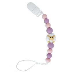 Силіконовий ланцюжок для пустушки Овечка MGZ-0522-4 довжина 24 см