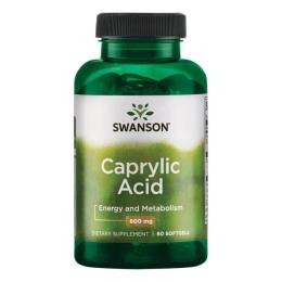 Натуральна добавка і екстракт Swanson Caprylic Acid 600mg - 60 soft (100-99-5764816-20)