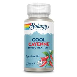 Натуральна добавка і екстракт Solaray Cool Cayenne Pepper 40,000 HU 600mg - 90 vcaps (2023-10-6757)