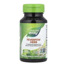 Натуральна добавка і екстракт Natures Way Feverfew Herb - 100 vcaps (2023-10-6396)