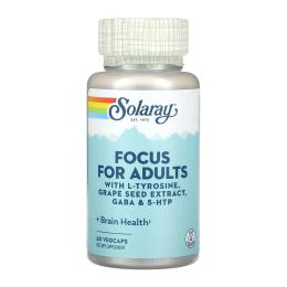 Натуральна добавка і екстракт Solaray Focus for Adults - 60 vcaps (2023-10-6982)