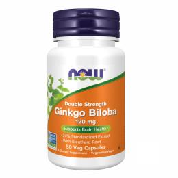 Натуральна добавка і екстракт Now Foods Ginkgo Biloba 120mg - 50 vcaps (100-76-3642007-20)