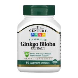 Натуральна добавка і екстракт 21st Century Ginkgo Biloba Extract - 60 vcaps (100-70-0455094-20)