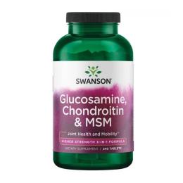 Натуральна добавка і екстракт Swanson Glucosamine Chondroitin &amp; Msm - Higher Strength 240 tabs (2023-10-5715)