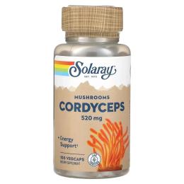 Натуральна добавка і екстракт Solaray Cordyceps Mushroom 520mg - 100 vcaps (2023-10-2126)