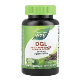 Натуральна добавка і екстракт Natures Way DGL - 100 chew tabs (2023-10-6429)