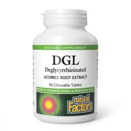 Натуральна добавка і екстракт Natural Factors DGL 400mg - 90 tabs (2023-10-3834)