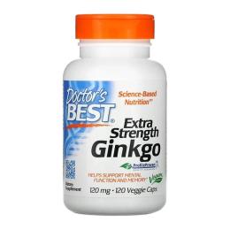 Натуральна добавка і екстракт Doctors BEST Extra Strength Ginkgo 120 mg (120 caps) (06873-01)