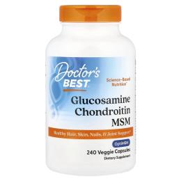 Натуральна добавка і екстракт Doctors BEST Glucosamine Chondroitin MSM (240 caps) (08266-01)