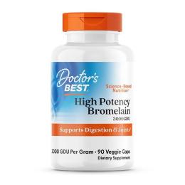 Натуральна добавка і екстракт Doctors BEST High Potency Bromelain (90 veg caps) (24592-01)