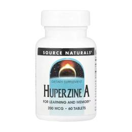 Натуральна добавка і екстракт Source Naturals Huperzine A 200 mcg - 60 tabs (2023-10-6609)