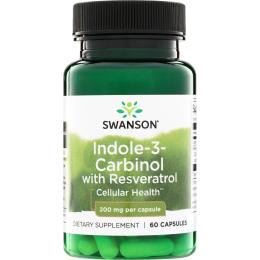 Натуральна добавка і екстракт Swanson Indole-3-Carbinol with Resveratrol 200mg - 60 caps (2023-10-5714)