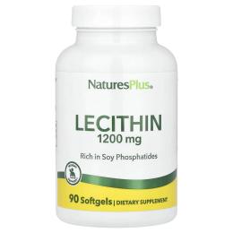 Натуральна добавка і екстракт Natures Plus Lecithin 1200 mg - 90 softgels (2023-10-2364)