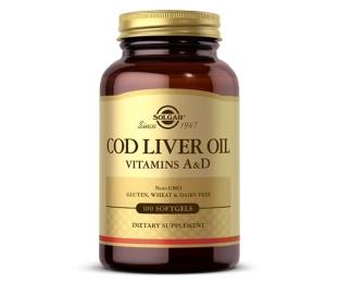 Вітамін Solgar Вітаміни A і D з печінки норвезької тріски, Cod Liver Oil &amp; (SOL00940)
