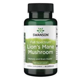 Натуральна добавка і екстракт Swanson Lions Mane Mushroom 500mg - 60caps (100-15-1306425-20)