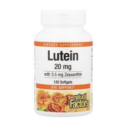 Натуральна добавка і екстракт Natural Factors Lutein 20mg - 120 softgels (2023-10-6542)