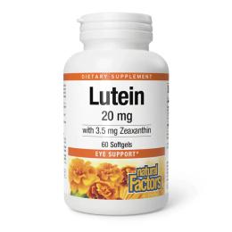 Натуральна добавка і екстракт Natural Factors Lutein 20mg - 60 softgels (2023-10-3804)