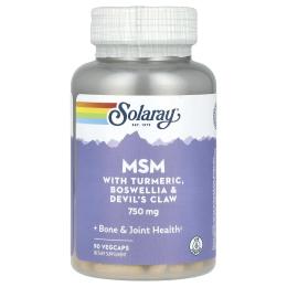 Натуральна добавка і екстракт Solaray MSM 750mg - 90 cap (2023-10-3422)