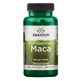 Натуральна добавка і екстракт Swanson Maca 500 mg - 100 Caps (100-97-7634284-20)
