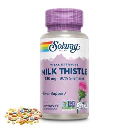 Натуральна добавка і екстракт Solaray Milk Thistle Seed Extract One 350mg - 30 vcaps (2023-10-6738)