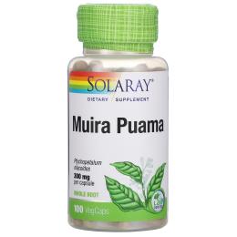 Натуральна добавка і екстракт Solaray Muira Puama 300mg - 100 vcaps (2023-10-6723)