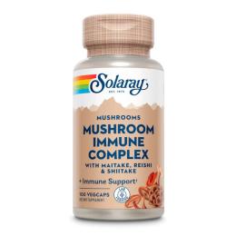 Натуральна добавка і екстракт Solaray Mushroom Immune Complex 600mg - 100 vcaps (2023-10-2127)