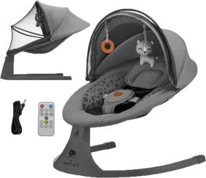 Крісло-гойдалка Kinderkraft Lumi 2 Dark Grey (KBLUMI02DGR0000)