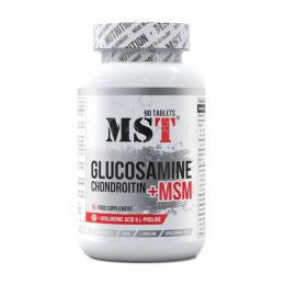 Натуральна добавка і екстракт MST Glucosamine Chondroitin + MSM + hyaluronic acid (90 pills) (19024-01)