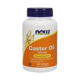 Натуральна добавка і екстракт Now Castor Oil 650 mg (120 softgels) (10241-01)