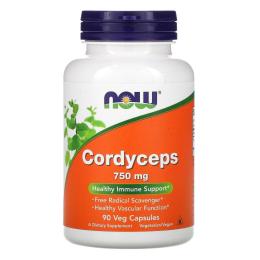 Натуральна добавка і екстракт Now Cordyceps 750 mg (90 veg caps) (07794-01)