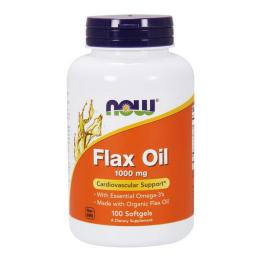 Натуральна добавка і екстракт Now Flax Oil (100 softgels) (08542-01)