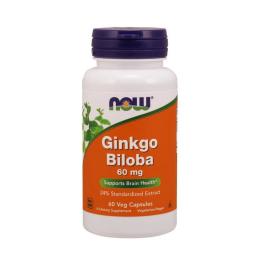 Натуральна добавка і екстракт Now Ginkgo Biloba 60 mg (60 caps) (06455-01)