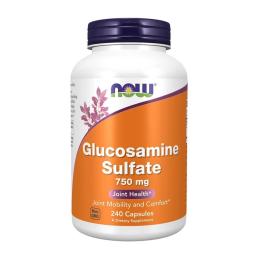 Натуральна добавка і екстракт Now Glucosamine Sulfate 750 mg (240 caps) (08762-01)