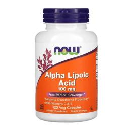 Натуральна добавка і екстракт Now Alpha Lipoic Acid 100 mg (120 veg caps) (07726-01)