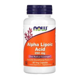 Натуральна добавка і екстракт Now Alpha Lipoic Acid 250 mg (60 caps) (06478-01)