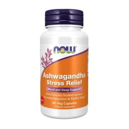 Натуральна добавка і екстракт Now Ashwagandha Stress Relief (60 veg caps) (22963-01)