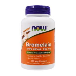 Натуральна добавка і екстракт Now Bromelain 500 mg (120 veg caps) (10448-01)