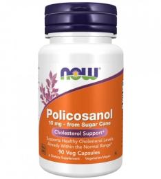 Натуральна добавка і екстракт Now Policosanol 10 mg (90 veg caps) (11500-01)
