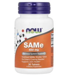Натуральна добавка і екстракт Now SAMe 400 mg (30 tabs) (19406-01)