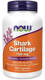 Натуральна добавка і екстракт Now Shark Cartilage 750 mg (100 caps) (06667-01)