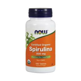 Натуральна добавка і екстракт Now Spirulina 500 mg organic (100 tabs) (06452-01)