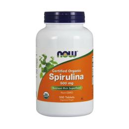 Натуральна добавка і екстракт Now Spirulina 500 mg organic (500 tabs) (09925-01)
