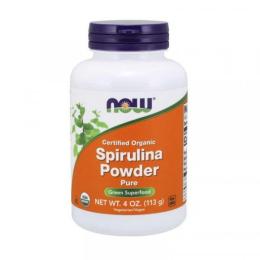 Натуральна добавка і екстракт Now Spirulina Powder certified organic (113 g, pure) (11717-01)