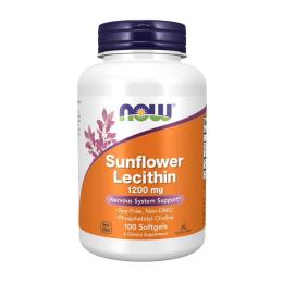 Натуральна добавка і екстракт Now Sunflower Lecithin 1200 mg (100 softgels) (11507-01)