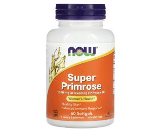Натуральна добавка і екстракт Now Super Primrose 1300 mg of Evening Primrose Oil (60 softgels) (19409-01)