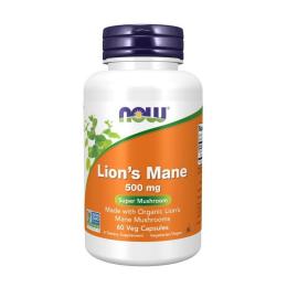 Натуральна добавка і екстракт Now Lions Mane 500 mg (60 veg caps) (22671-01)